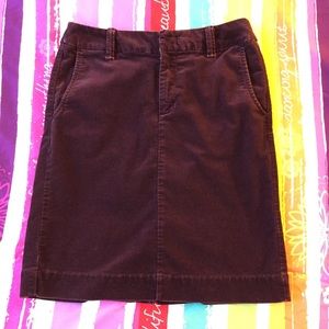 Wine Eddie Bauer Corduroy Skirt Size 2